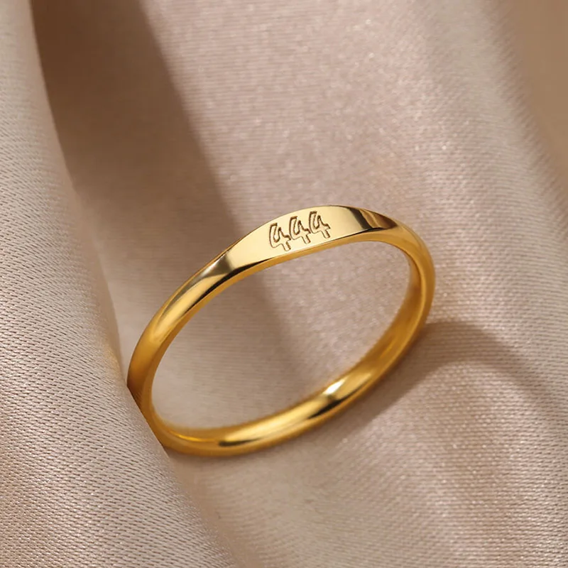 

Stainless Steel 444 555 666 777 Angel Number Rings For Women Tiny Angel Number Finger Ring Aesthetic Christmas Jewelry Anillos