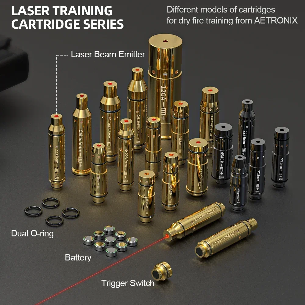 223 Red Dot Laser Training Cartridge Dry Fire Tactical Bullet Trainer Pistol Marksmanship Practice Accuracy Improvement dry fire laser trainer laser bullet training cartridge