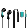 #9D Stereo Type C&3.5mm Gamers Headsets Wired Earphones In-ear Headphone HiFi Bass Earphones for Samsung Earbud In Mic Handsfree 5