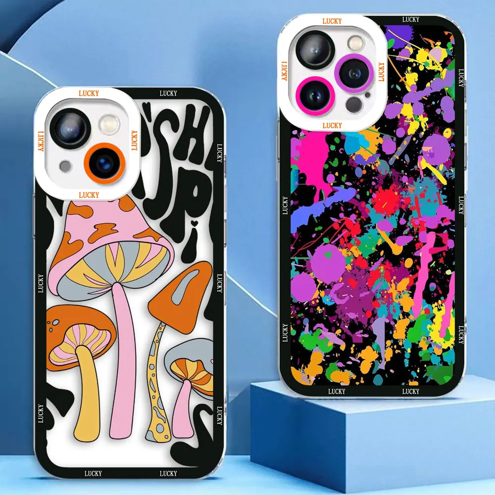 Cover Clear Phone Case Per Xiaomi Redmi Note 12 12S 11 11T 11S 10 9 10S 9S 9T 8 Pro Max Plus Custodia Paint Graffiti Murale Funghi