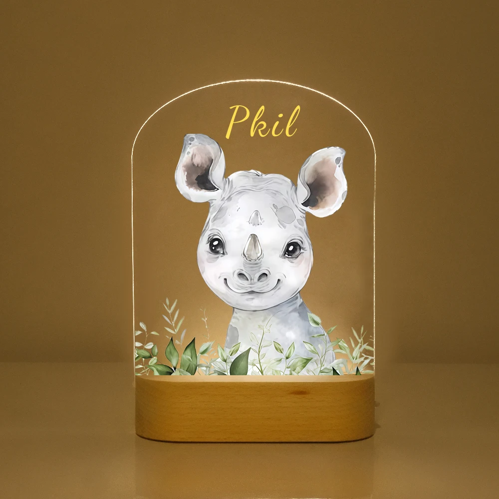 Elephant Animal Night Light Custom Child Nightlight Bedroom Bedside lamp LED Lamp Mood Lighting Home Decor Kids Birthday Gift