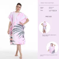 Microfiber swimming absorbent quick drying beach towel Cape hooded can wear men's and women's beach bathrobes surf bath towel 6