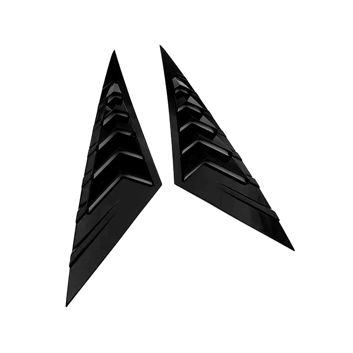 

Глянцевая черная задняя боковая решетка оконного жалюзи для 2021 2022 2023