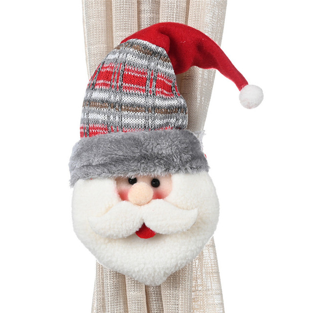 Curtain Buckle Doll Santa Elk Windows Christmas Curtain Decor Christmas Decor For Home Xmas Gift New Year Window Decoration