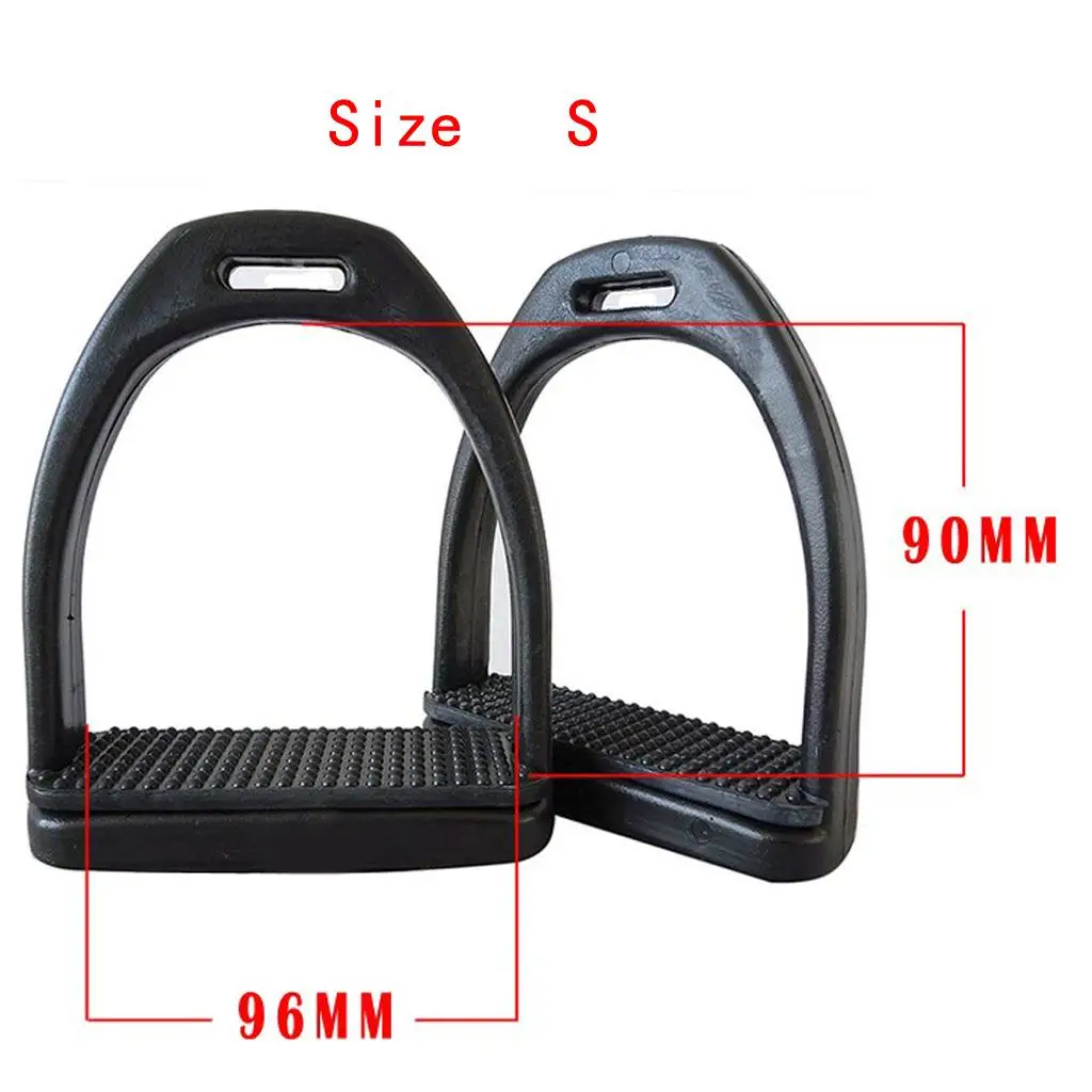 Kids Shock Absorbing Balance Stirrups Horse Riding Rubber Treads Stirrups