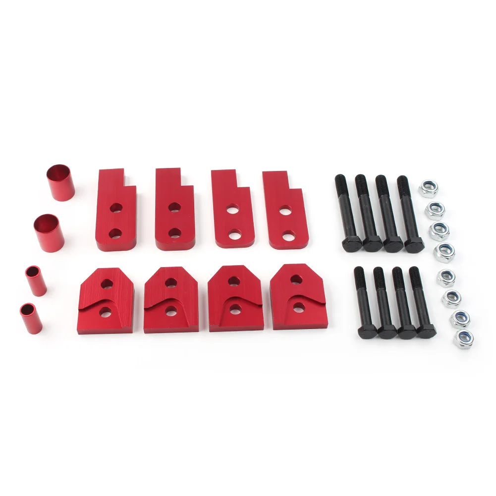 

For 2004-2015 SE Sport Yamaha Rhino 450 660 700 2" Front Rear Lift Kits ATV Red CNC Aluminum 4Pcs