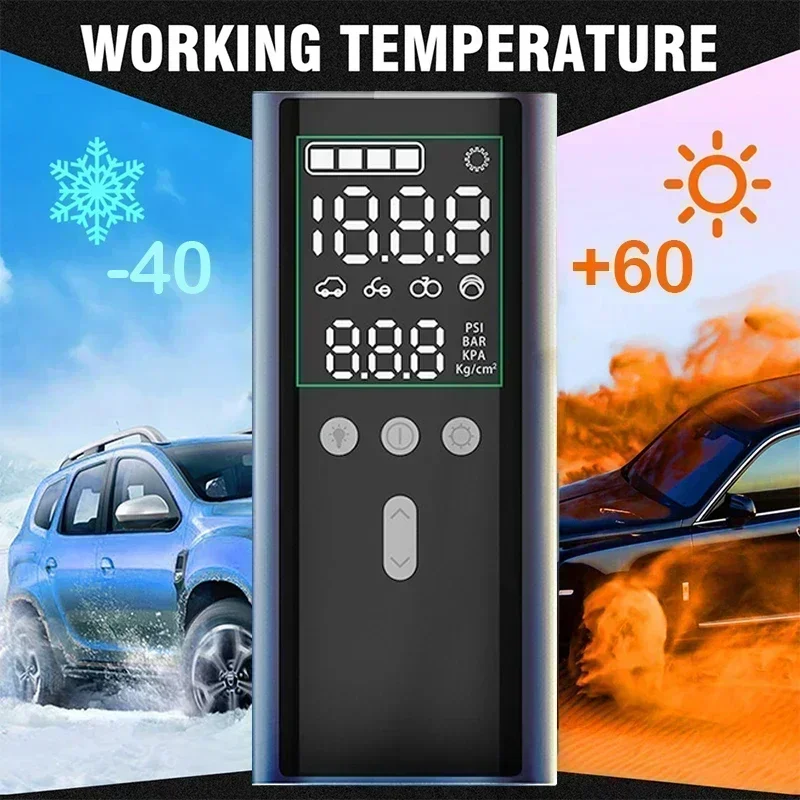2500A Car Jump Starter Air Compressor Battery Charger Emergency PowerBank Booster LED Lighting Starting Device Tire PumpInflator