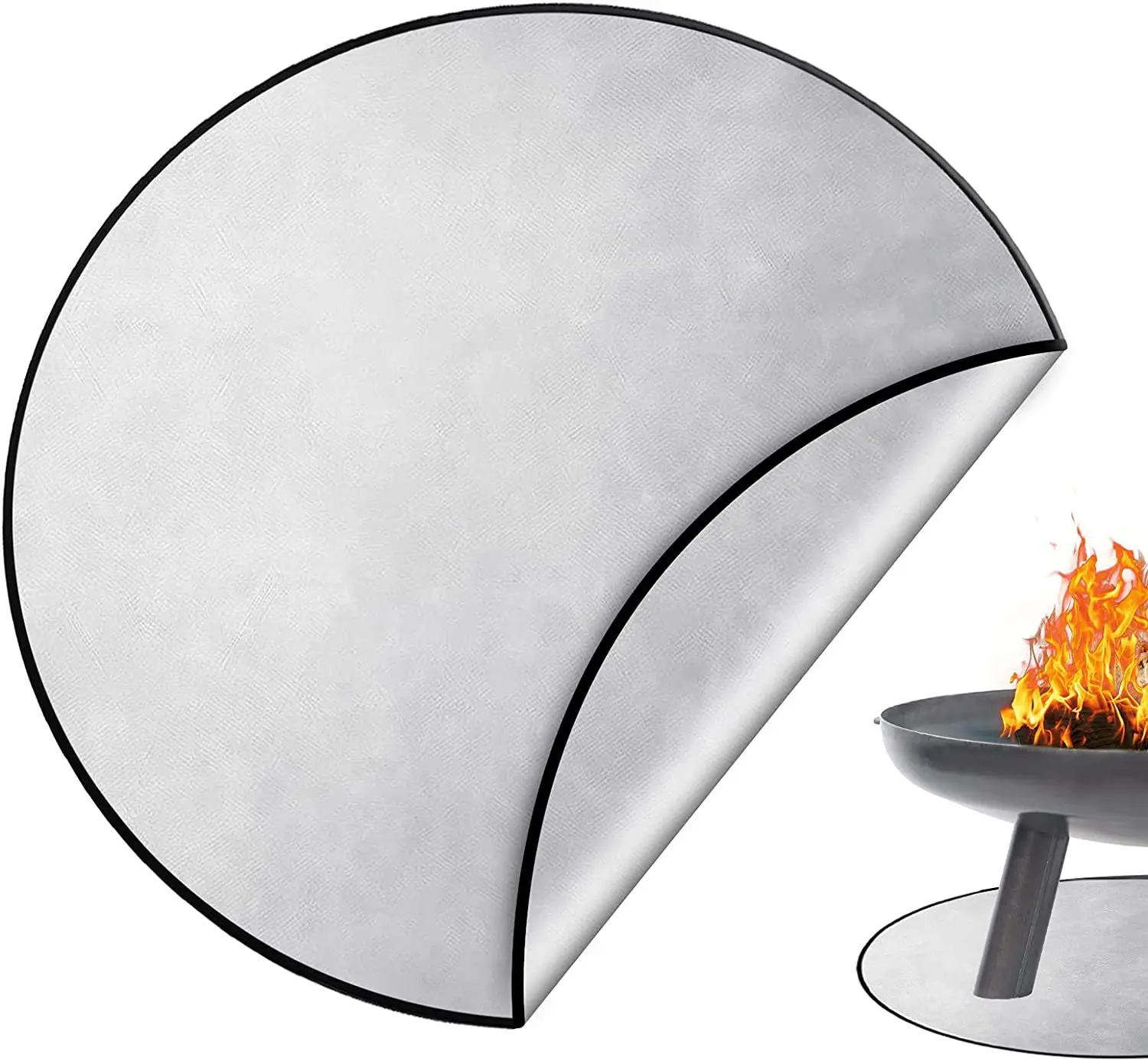 BBQGrillMatFireproofPadFlameRetardantFiberglassFireBlanketFor