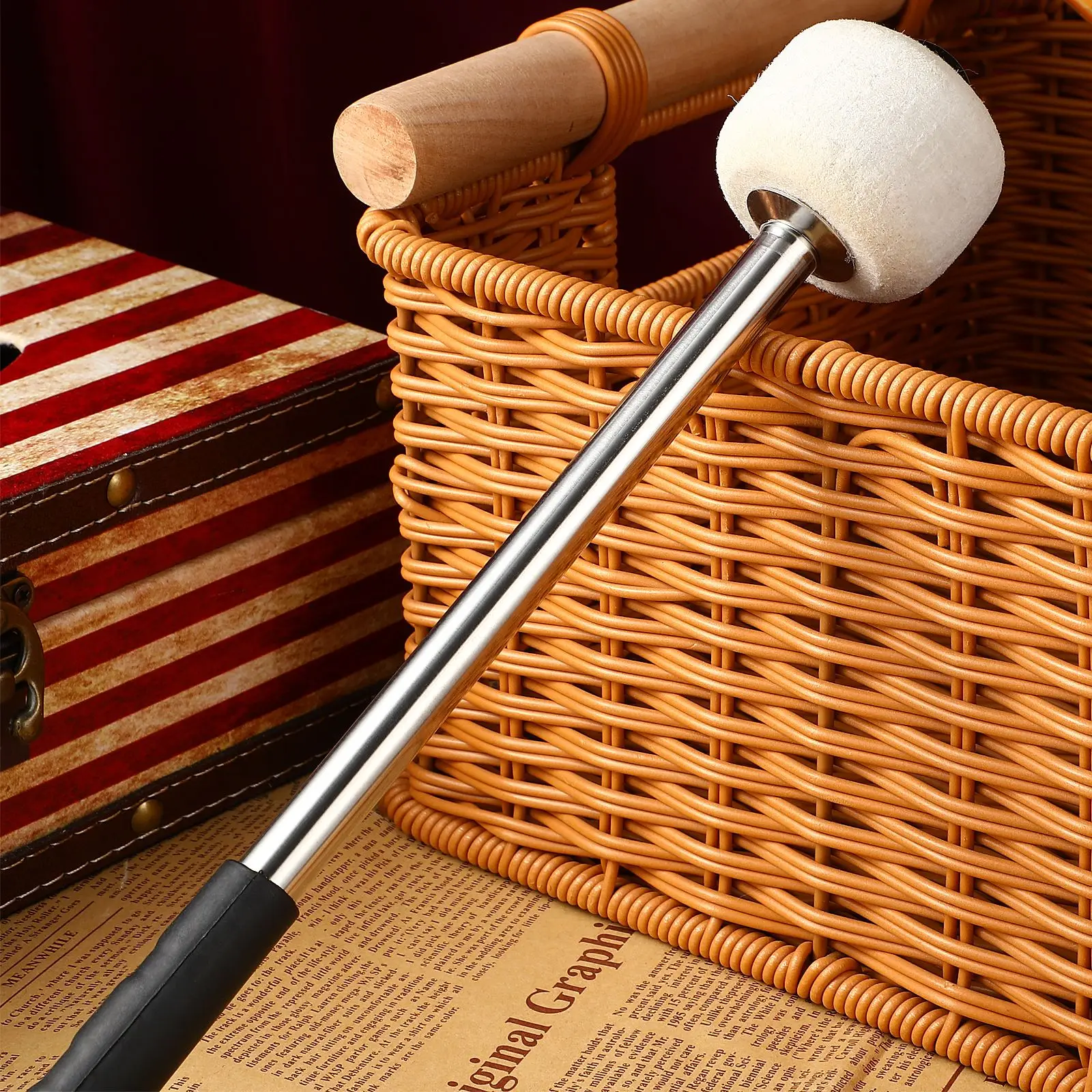 Drum Percussion Repique, Musical Instruments Drums, Felt Bass Mallets for Kids, Rods Sticks, Portable Timbales, Drum Accessories, Drum Sticks, Drum Percussion Accessories