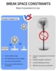 UNITEDTME Oscillating Fan Foldaway with Remote Control, Battery Powered  Fan for Camping, 4 Speed, Timer,  Portable 3