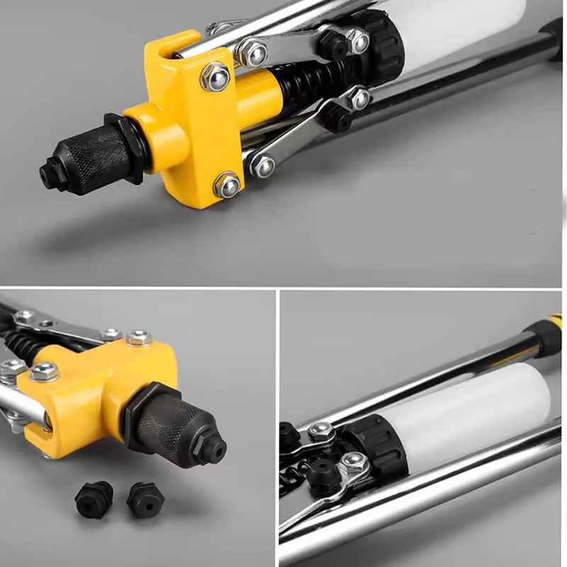 4 in 1 Single Hand Blind Rivet Guns Nose Piece Manual Riveting Riveter Tool Hand Tools