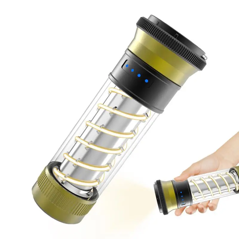 

Суперъяркий мощный перезаряжаемый фонарик 2 в 1, яркий фонарик для кемпинга, регулируемый вращающийся водонепроницаемый фонарик для работы