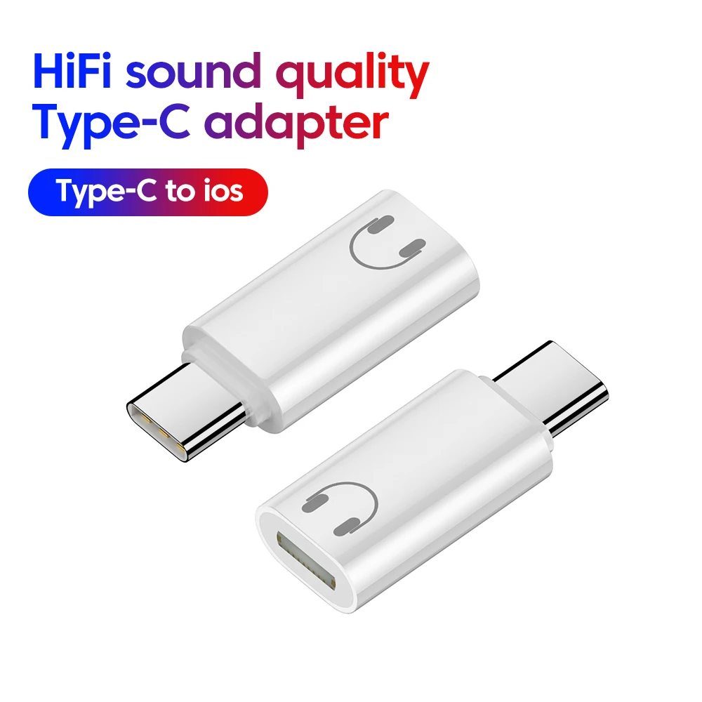 Type C to Lightning Headphone Adapter Voice Call IOS Female to USB C Male Audio Aux Converter iPhone 15 16 iPad Notebook lightning to headphone adapter audio headphone adapter lightning to usb c adapter ios to type c adapter