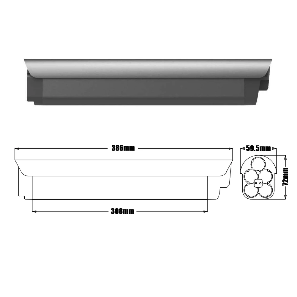Replacement Removable Integrated 36V 10Ah 360Wh Lithium-ion Battery Pack for 250W 350W Urtopia Carbon 1 Ebike