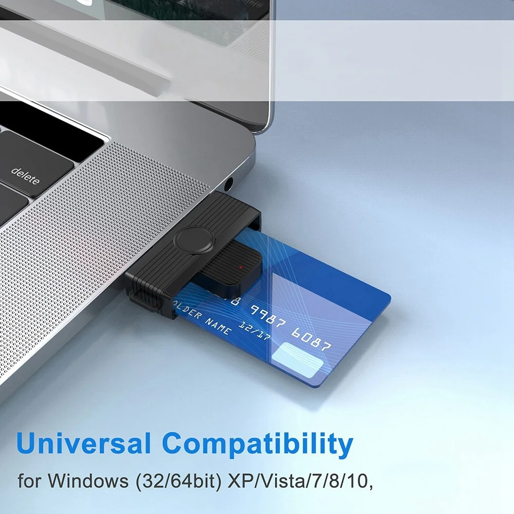 PC 컴퓨터용 USB 2.0 스마트 카드 리더기, 은행 카드, SIM CAC 카드 리더기, ID 카드 리더기