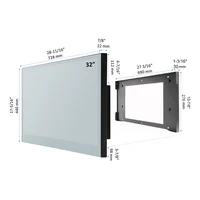 Souria 32 pouces miroir intelligent télévision étanche pour hôtel salle de bain Design de luxe Android ATSC DVT-T, T2, C DTV Tuner TV 3