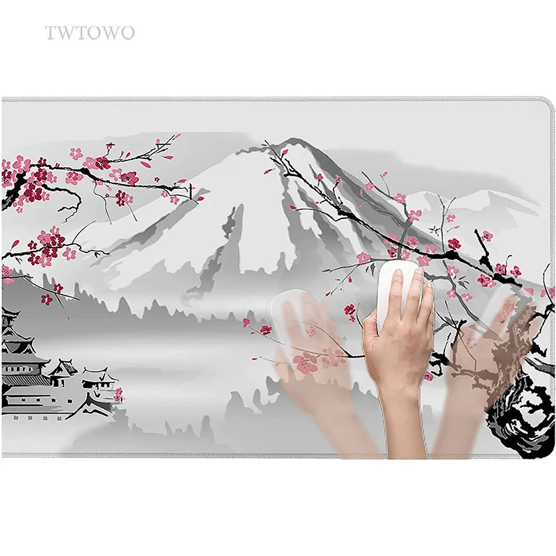 Sakura Japonês Cherry Blossom Gaming Mouse Pad Tapete de Teclado Antiderrapante Office Laptop Mouse Pad Casa xl Novo Xxl hd - Imagem 4