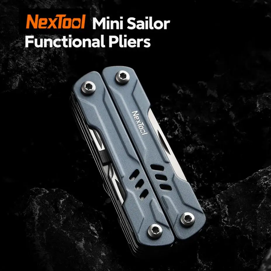 NexTool-미니 세일러 11 인 1 다기능 공구 플라이어 와이어 커터, 카드 핀 스크루 드라이버 가위 검색 병따개 나이프