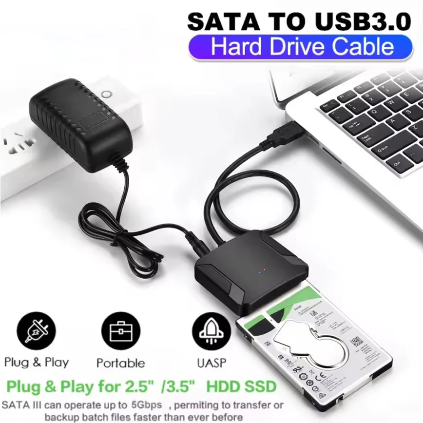 USB 3.0 to SATA Converter for 2.5/3.5 HDD SSD
