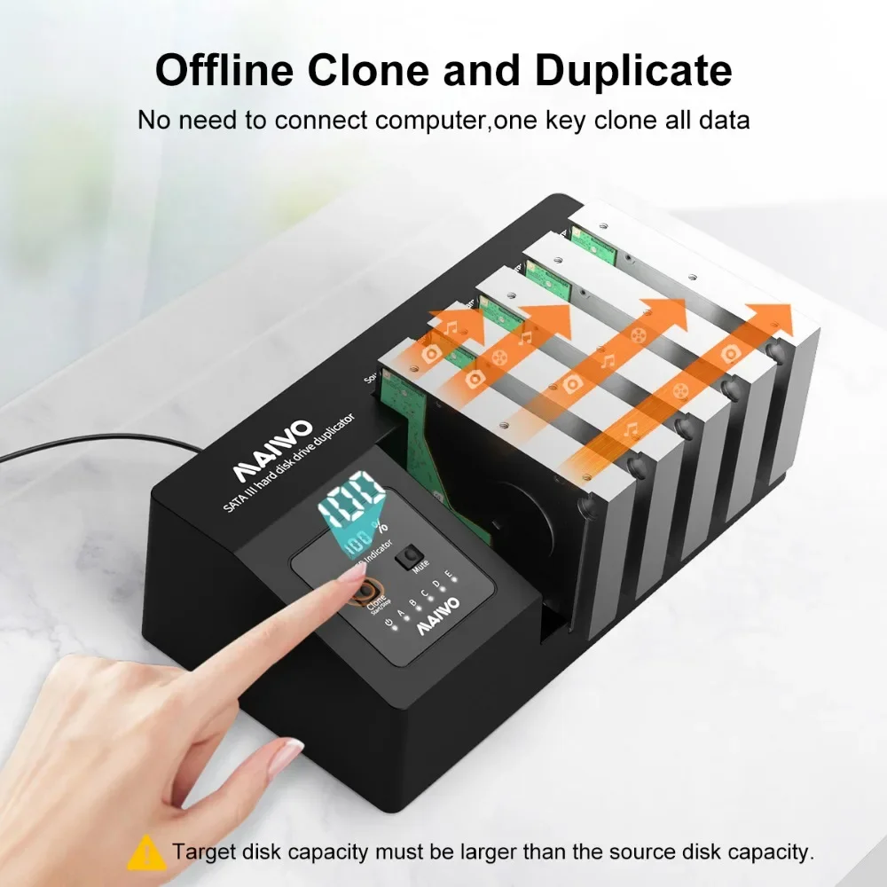 MAIWO 5  SATA HDD SSD  ̽, SATA3  C Ÿ ϵ ̺ Ŭ, ǽ Ŭ , 110TB Ȯ, 2.5 ġ, 3.5 ġ