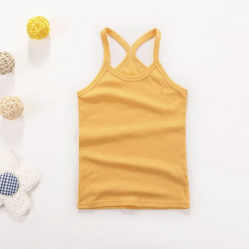Children Tanks Summer Tops Wear Kid Boy Girl 100% Cotton Sports Vest Waistcoat Clothes Camisoles Kids Girls Casual Vests Outfits kids tops sport tank tops