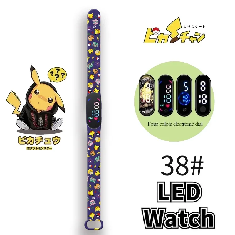 thumbnail image 1 of Anime Kawaii Pika Chuka Ibrabra Jingle Cat Pass Digital Waterproof LED Electronic Boy Girls Watch Kids Birthday Gift Toy, 1 of 5