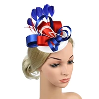 Women Fascinator Hat with Clip, Phillbox Feather Hair Clip Kentucky Derby Cocktail Tea Party Hair Accessories Ladies Headwear 5