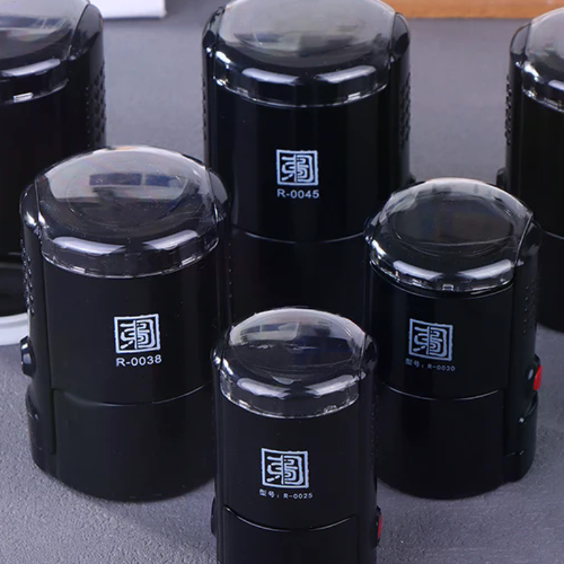 Customizable Self-Inking Stamps 25/30/40/50mm Round Large Size Self Inking Custom Text Stamp