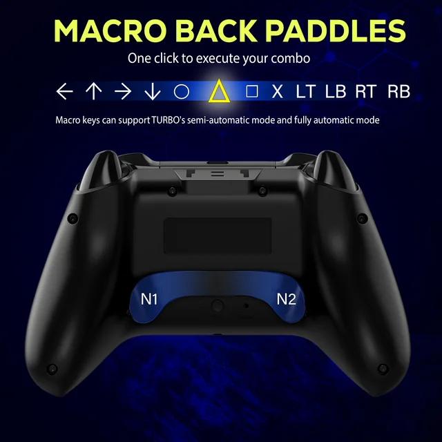 QRD Spark N5 Wireless Controller forPS5 PS4 PS3 IOS Android PC Hall Effect 9-color LED lights Vibration effect PS4 Gamepad 2