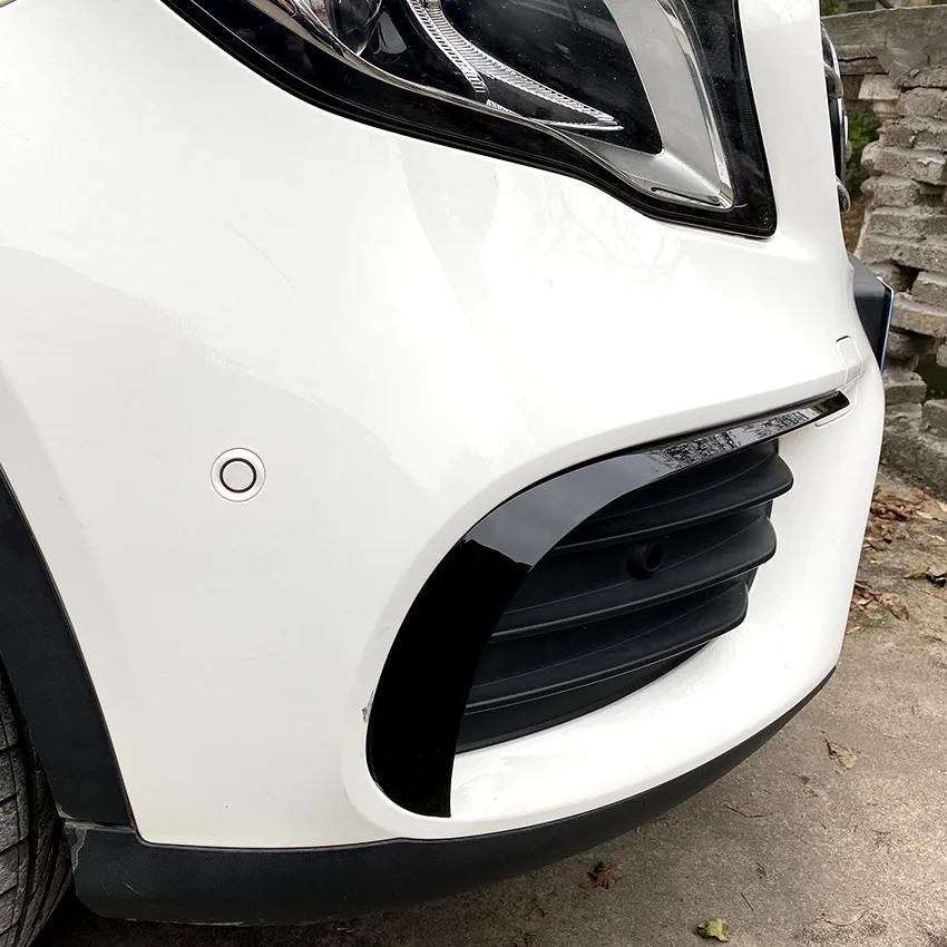 

2 шт./компл. автомобильный передний бар воздушный разделитель обшивки спойлер крыло Декоративная полоса для Mercedes Benz GLA 220 250 X156 2017 2018 2019