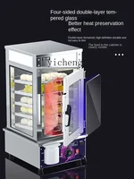 ZK Commercial Bun Steamer Convenience Store Electric Heating Bun Steamer Glass Insulation Display Cabinet Buffet Food Warmer 2
