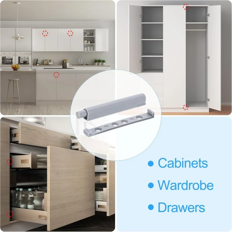 magnetic cabinet catches magnetic cabinet latches door catches cabinet door latch door closer 5/10Pcs Cabinet Push to Open Door Catches Magnetic Latch Closet Door Soft Touch Push Close Drawer Opener Wardrobe Closure Closer
