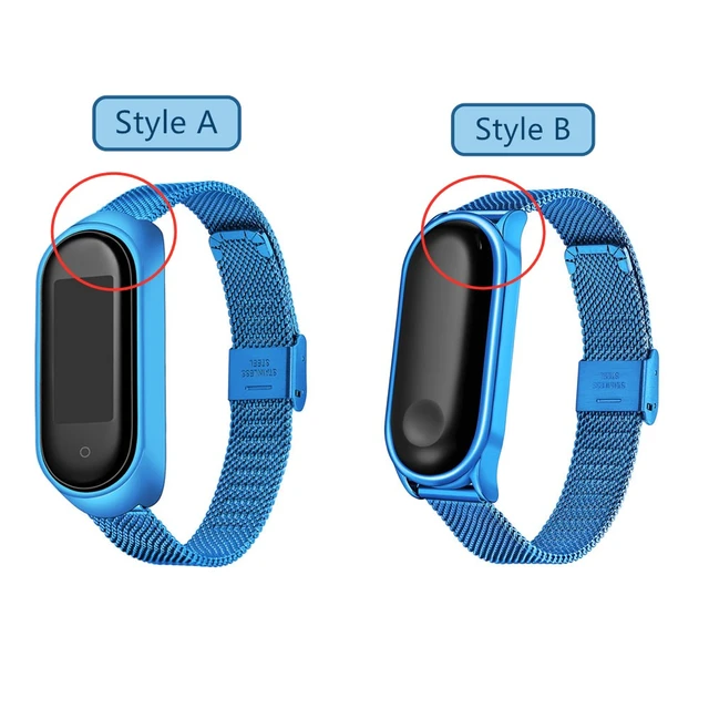 Correa de reloj de acero inoxidable para Xiaomi mi band 4, pulsera  inteligente Mi Band 3, accesorios + funda de Metal - AliExpress