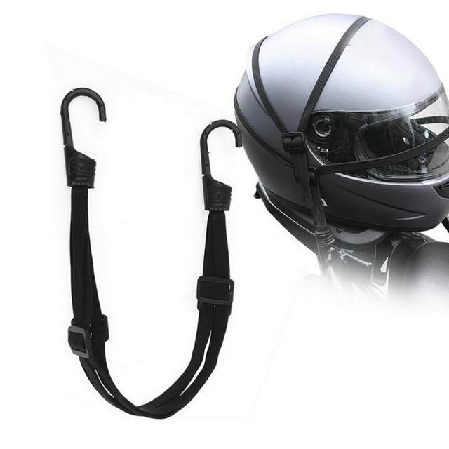 helmet Luggage Rope, with 2 Hooks, Elastic Strap, 90cm Retractable ,Universal ,
