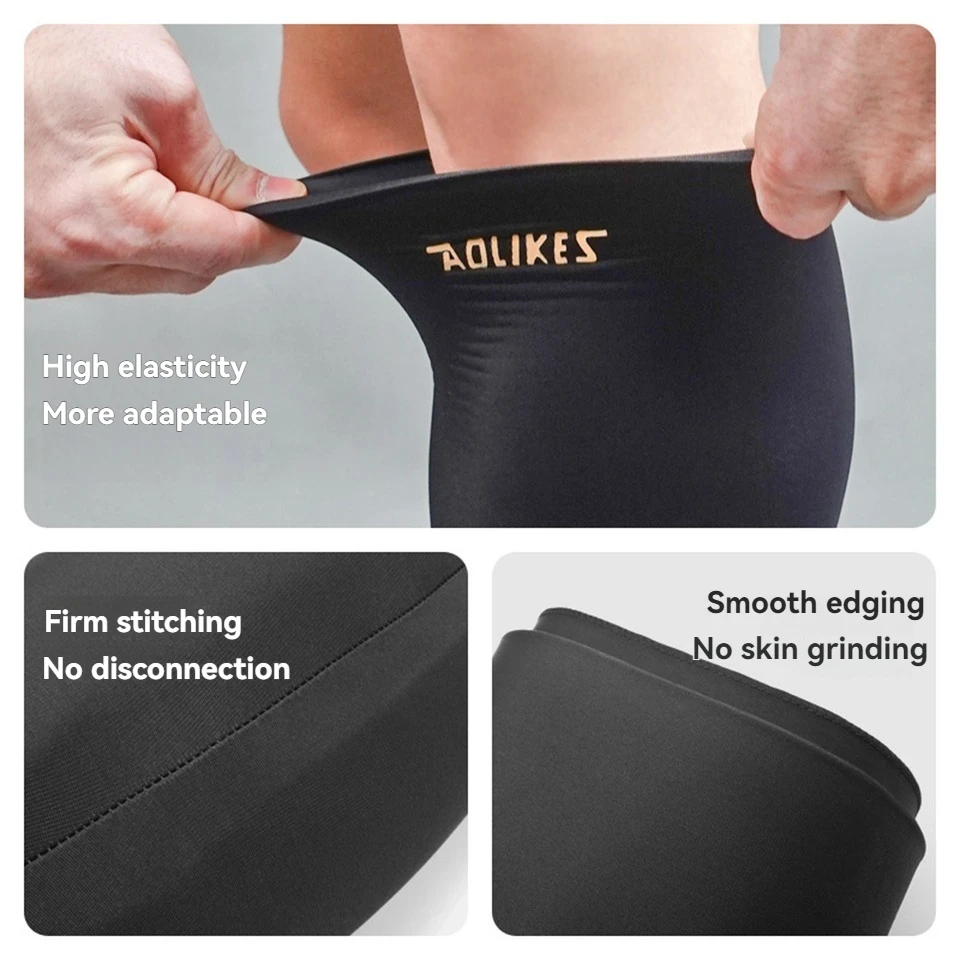 Calf Compression Sleeve 1PCS AOLIKES Shin Ice Wrap for Legs Hot Cold Therapy Post-Workout Recovery 360&deg; Full Coverage