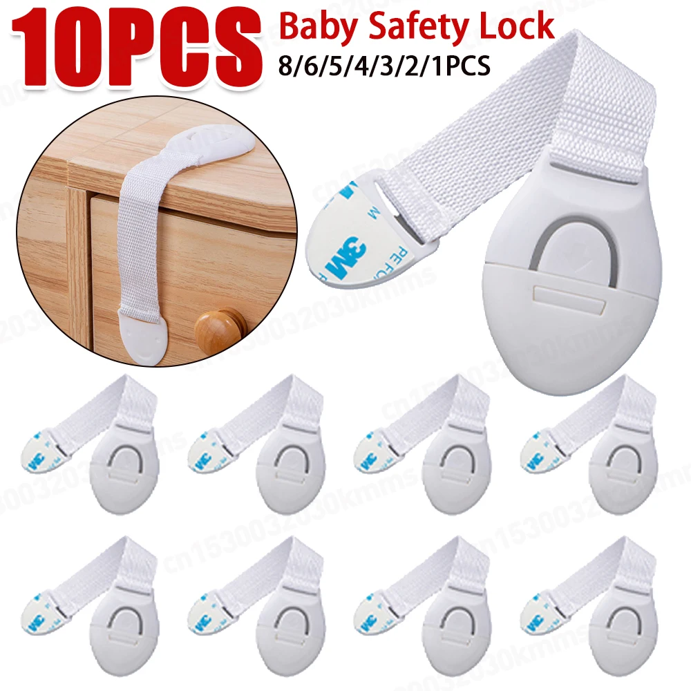 10-1PC Child Safety Cabinet Lock Baby Proof Security Protector Drawer Door Cabinet Lock Plastic Protection Kids Safety Door