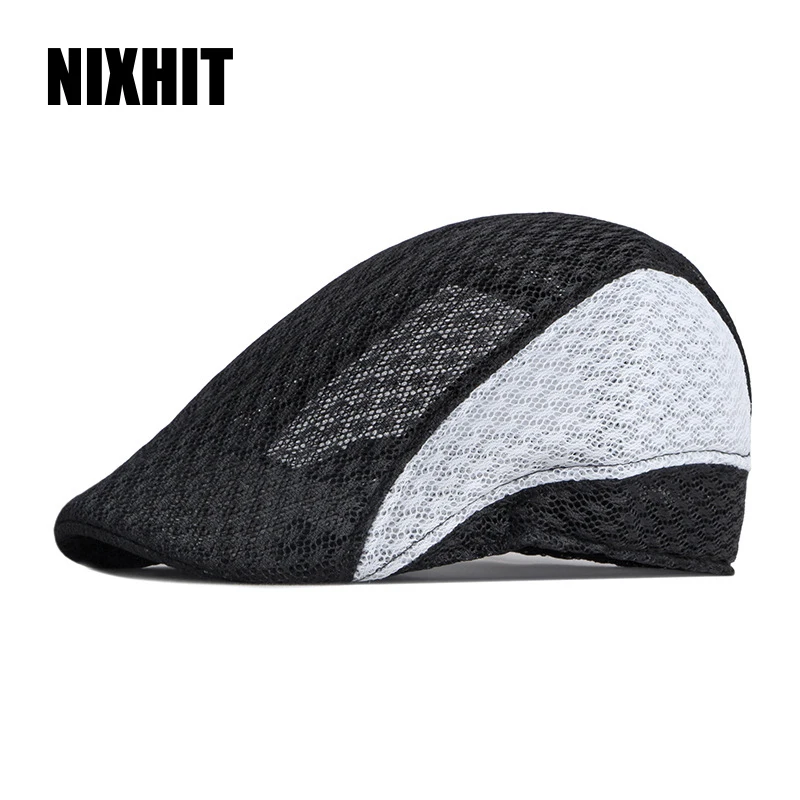 

NIXHIT Retro Thin Breathable Beret Women Men's Cap Fishing Travel Climbing Driver Street England Dad Hat Casquette Casual A346