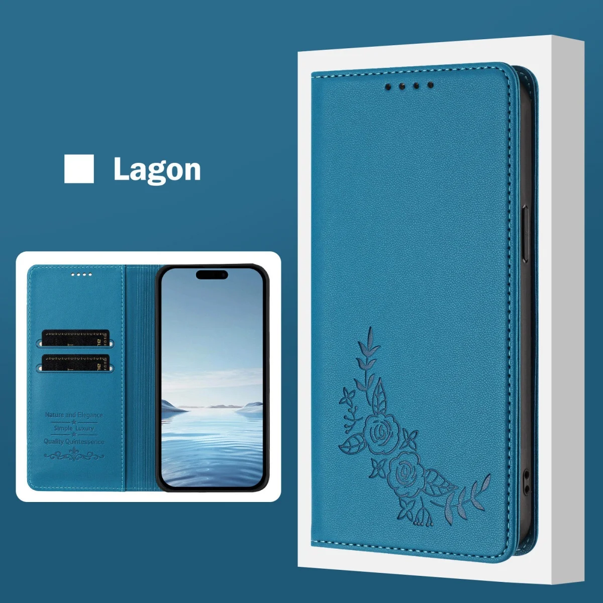 Premium Magnetic Leather Wallet Flip Phone Case