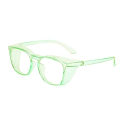 Advanced Anti - Fog Safety Glasses with Side Shields and Blue Light Protection (Green)