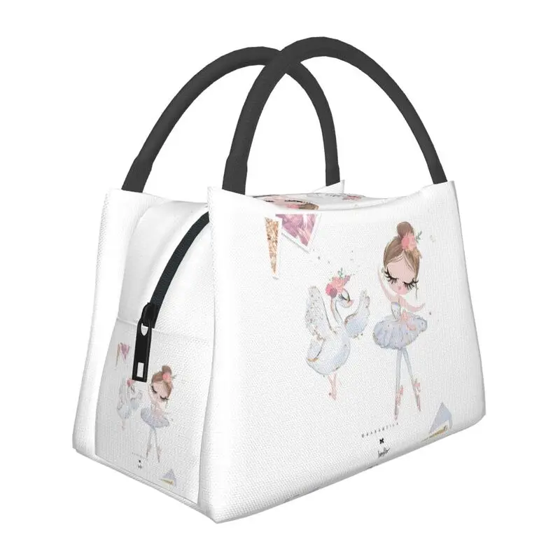 

Pink Ballet Girl Portable Lunch Box for Ballerina Dancer Thermal Cooler Food Insulated Lunch Bag Travel Work Pinic Container