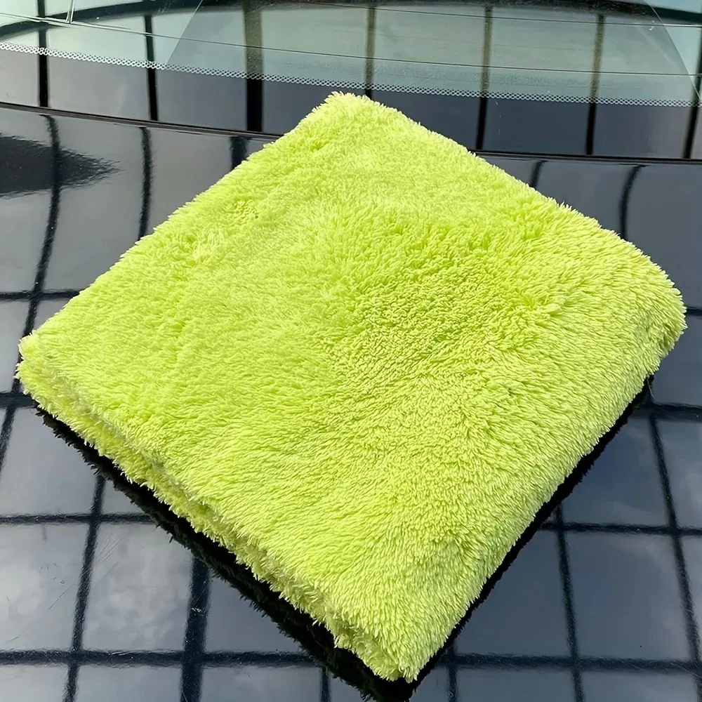 1팩 40X40CM 엣지리스 마이크로화이버 자동차 디테일링 타월, 자동차 세차, 건조, 광택, 청소용 초극세사 타월