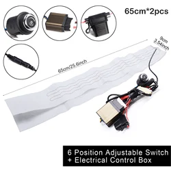 Heated Steering Wheel Cover DIY Kit - Universal Hand Warmer Accessory (6 Position switch)