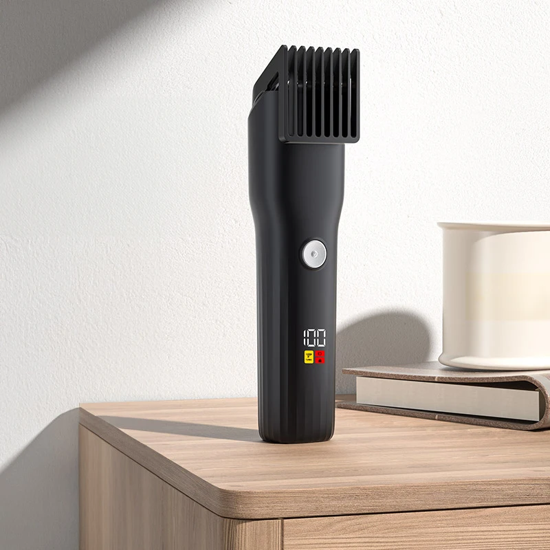 RESUXI New Professional Men's Hair Clipper LCD Digital Display Waterproof Electric Hair Trimmer Head Adjustable Electric Pusher