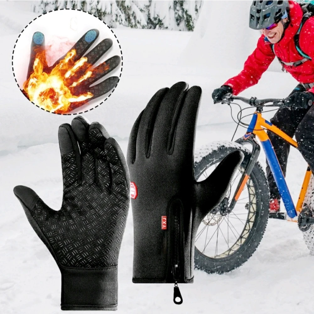 Luva de Motociclista Impermeável Térmica Touchscreen para Inverno e Vento Zero Luva Tátil