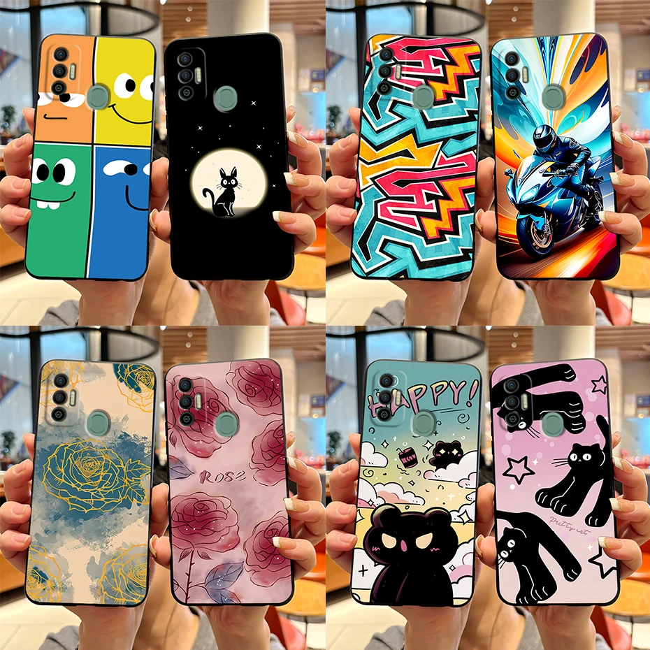 Custodia Per Telefono Cellulare Per Tecno Spark 7T Cover Posteriore Morbida Per Cartoni Animati Per Tecno Spark 7 Paraurti Per Smartphone Antiurto Div