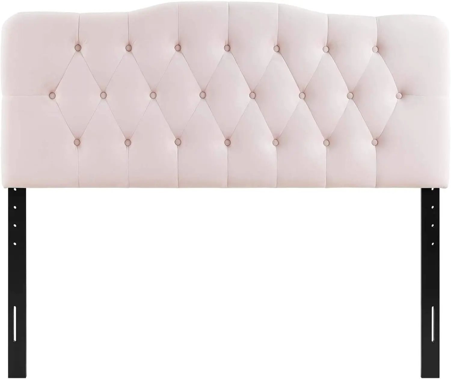 USA Annabel Diamond Tufted Performance Velvet Queen Headboard in Pink