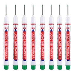 Deep Hole Waterproof Markers - Multi-Purpose Set for Metal, Woodworking, and Decoration (8-Pack) (8Pcs Green)