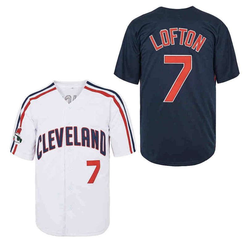 

Baseball Jerseys Cleveland 7 Lofton Sewing Embroidery Sports Outdoor Hip Hop High Quality White Blue Grey 2023 New Ventilate