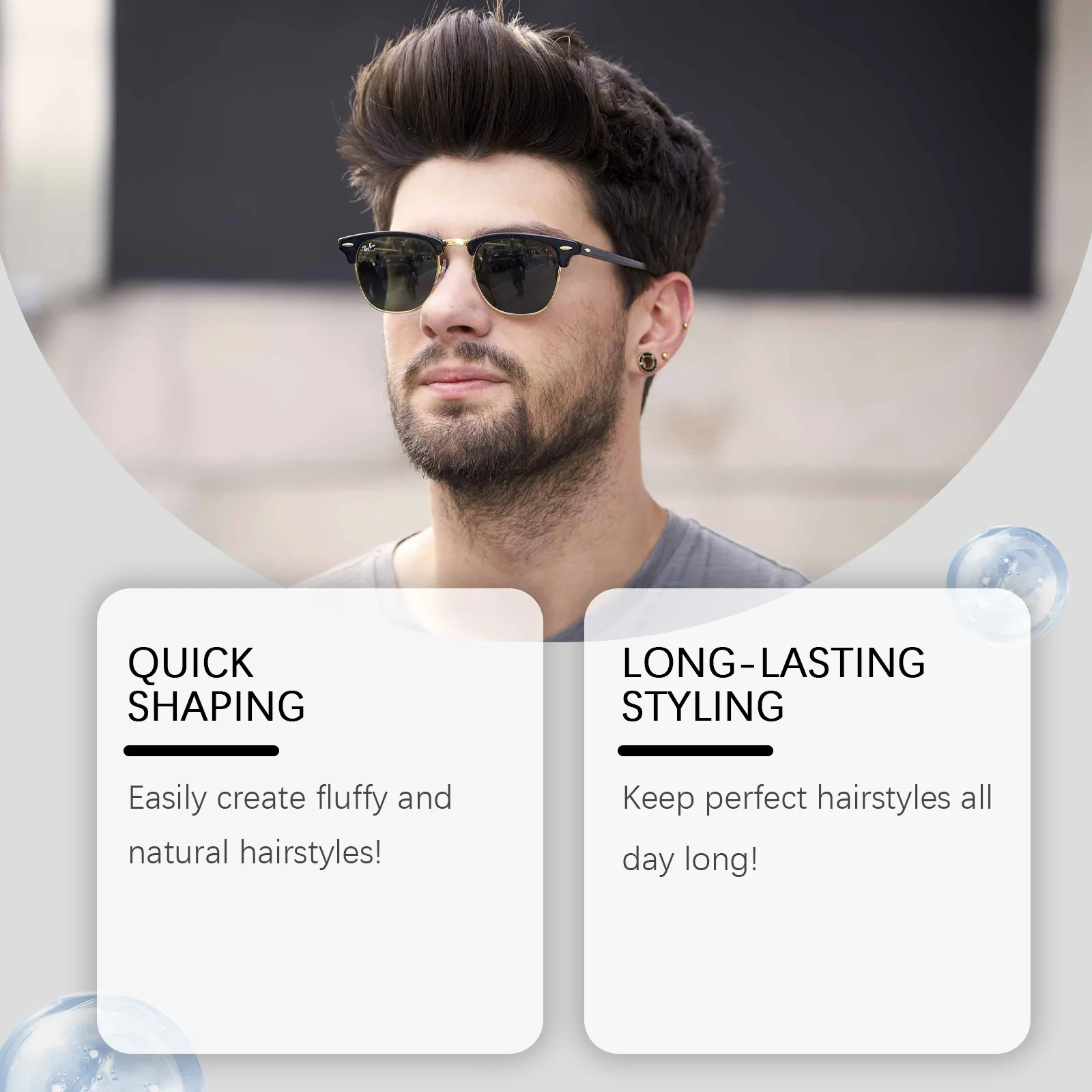 East Moon Men's Styling Volume Powder More Thicken Increase Volumizing Absorbs Grease  Covering Matte Hair Texture Fiber Powders view 3