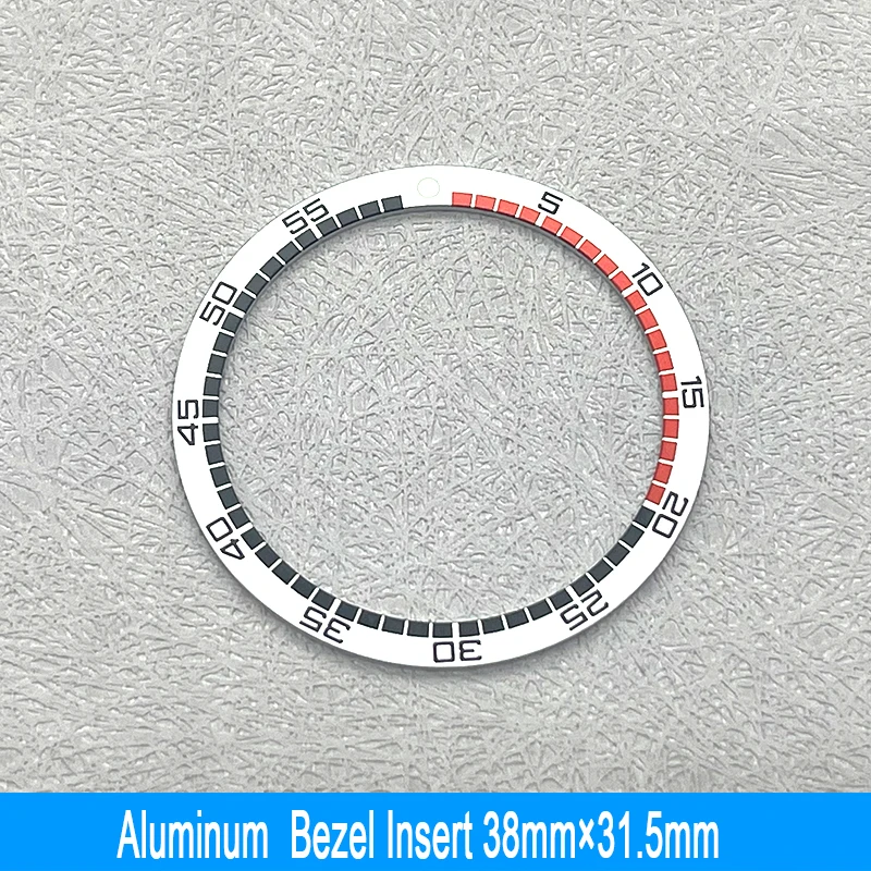 38 mm * 31,5 mm flacher Aluminium-Lünetteneinsatz, passend für SKX007 SKX009 SRPD NH35 NH36 Uhrengehäuse, Herrenuhr-Ring-Teile – Detail 13